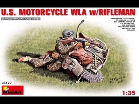 Сборная модель: Американский стрелок с мотоциклом (Miniart 35179) 1:35