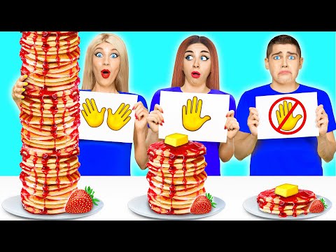 कोई हाथ नहीं या एक हाथ या दो हाथ से खाने का चैलेंज Multi DO Challenge