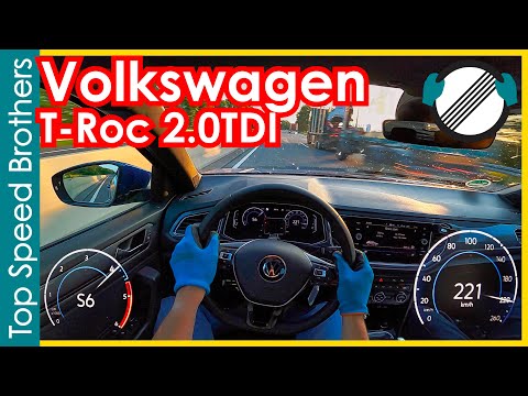 Volkswagen T-Roc 2.0 TDI DSG (2021) POV Top Speed Autobahn #TopSpeedBrothers