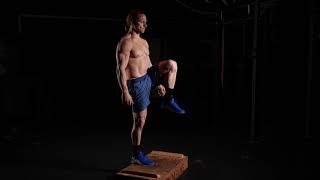 Bodyweight Drop Lunge to Knee Lift exercise video thumbnail