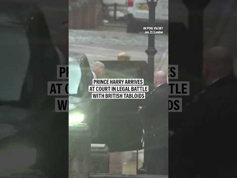 Prince Harry arrives at court in legal battle with British tabloids