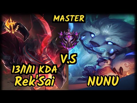 OPT Meteos (REK'SAI) vs NUNU & WILLUMP - 13/1/11 KDA JUNGLE GAMEPLAY - NA Ranked MASTER