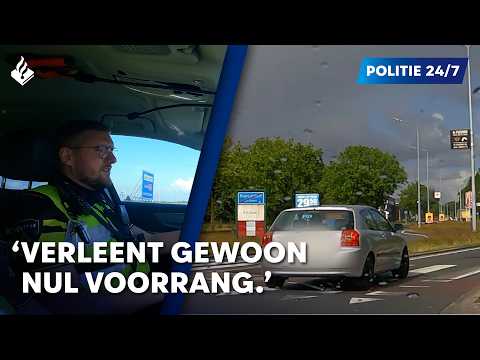 Politie 24/7 | Van de weg geduwd | geen voorrang verlenen | 39 km p/u te hard
