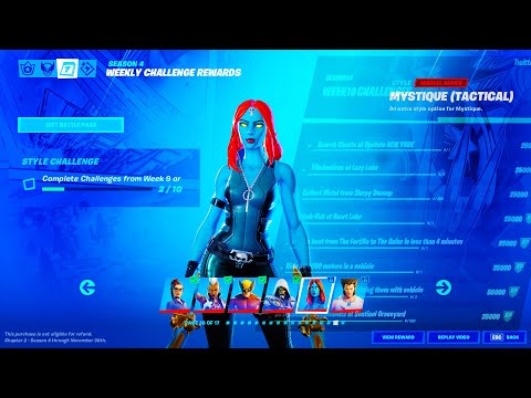 Fortnite - All Week 10 Challenges Leaked - Unlock  Mystique New Outfit