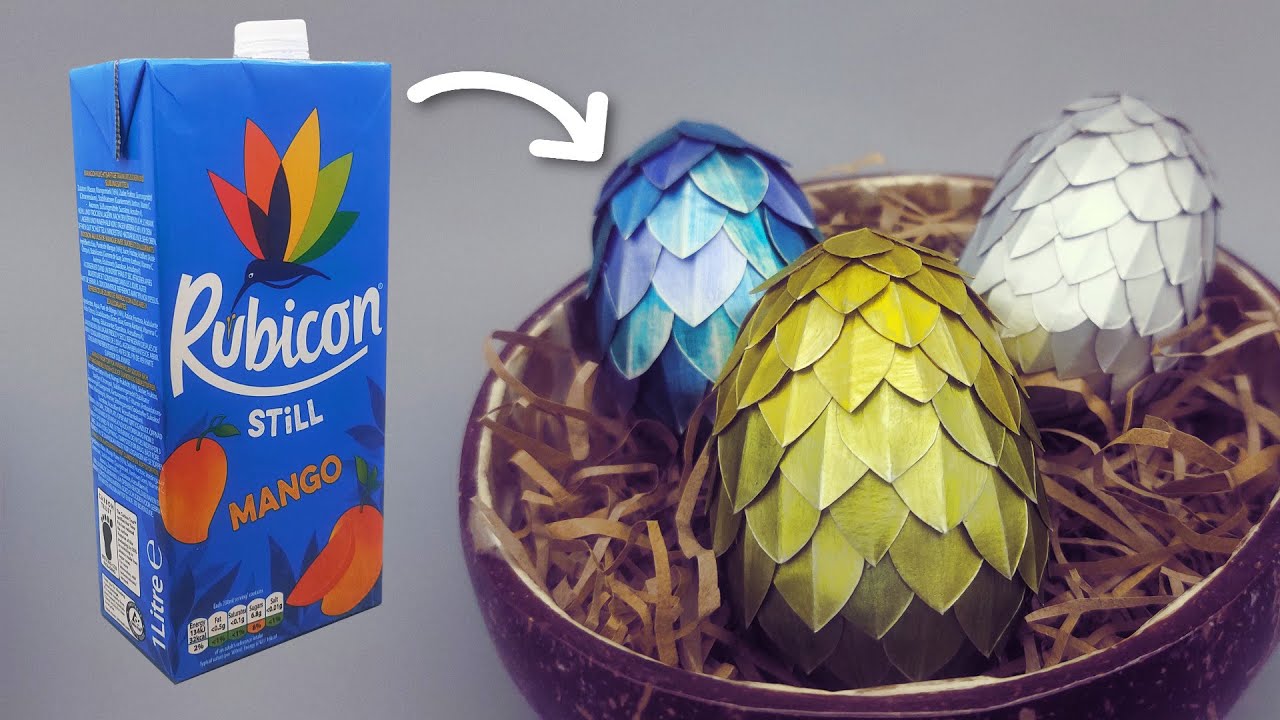 Turning juice boxes into dragon eggs!