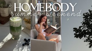homebody summer vlog | luxury unboxing, massages, blueberry matcha recipe & weekend reads