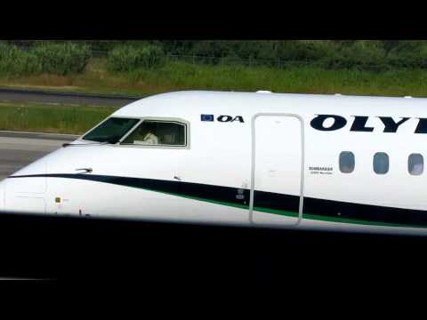 Olympic Air Bombardier Q400 NextGen Turboprop Taxiing to Stand at Corfu Airport (CFU/LGKR)