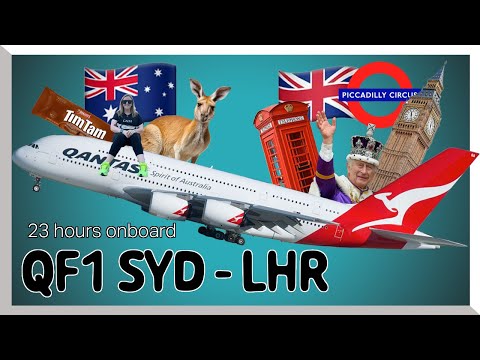 23 HOURS on a plane! Join me aboard QF1 Sydney to London via Singapore #qantas #travel #adventure