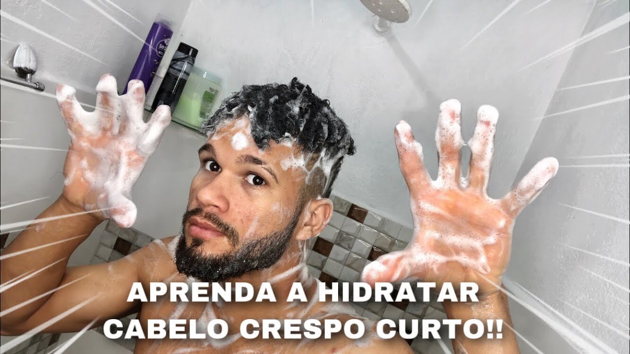 APRENDA A HIDRATAR O CABELO CRESPO CURTO | TUTORIAL COMPLETO