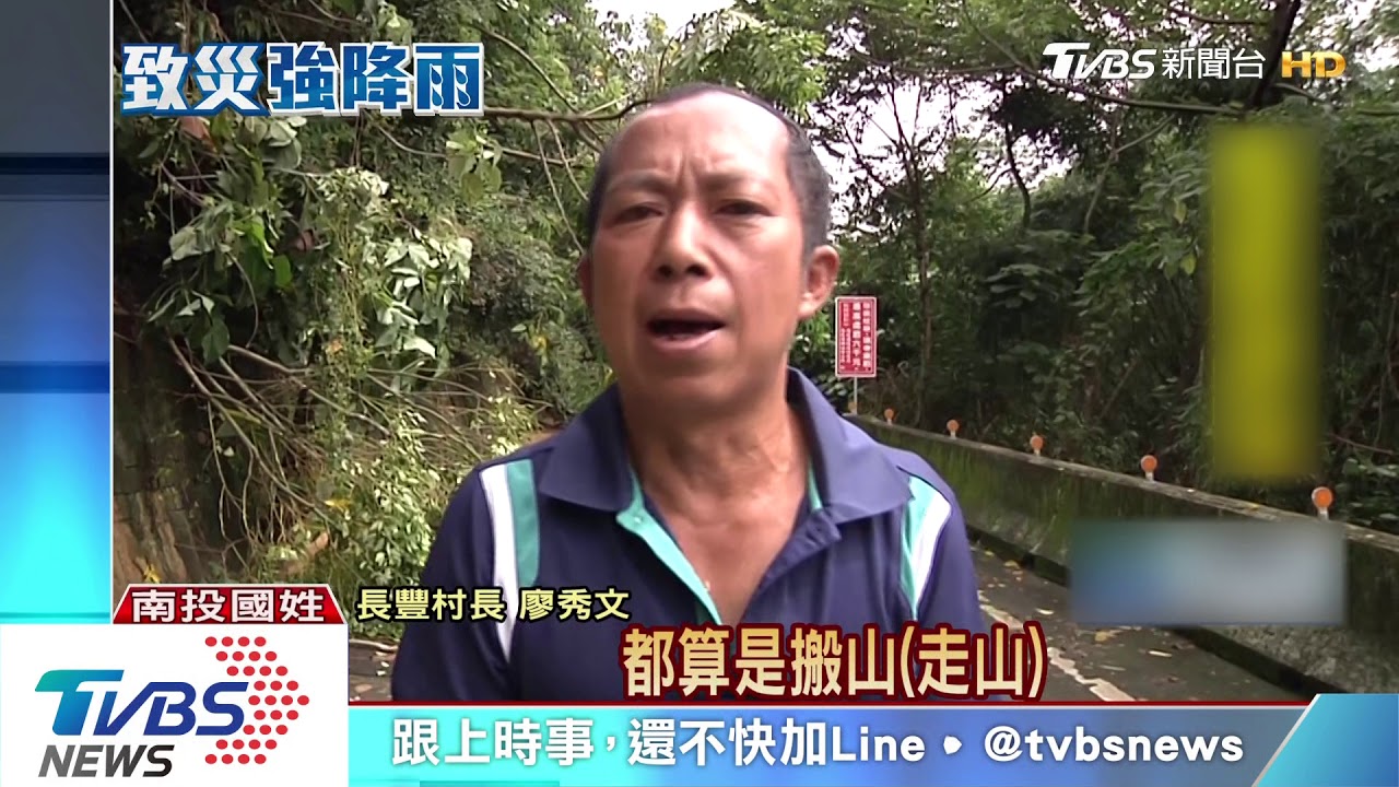 連日大雨!國姓鄉走山路斷 台中樹倒壓車