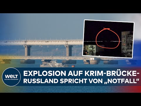 Video Thumbnail: PUTINS KRIEG: EXPLOSION auf Krim-Brücke - Zwei Tote - Brücke teils eingestürzt