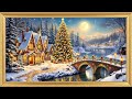 Christmas Village Dream Winter Wonderland Art Screensaver With Snowfall 4K 2 Hrs