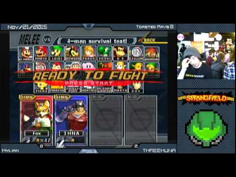 Hylian Fox vs 3Huna Falcon   Melee   Pools   1121152