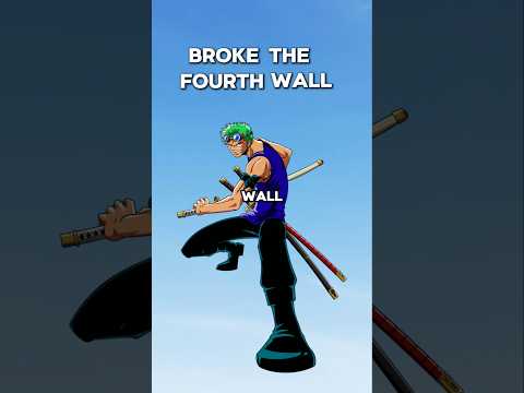 When Zoro broke the fourth wall #shorts #onepiece