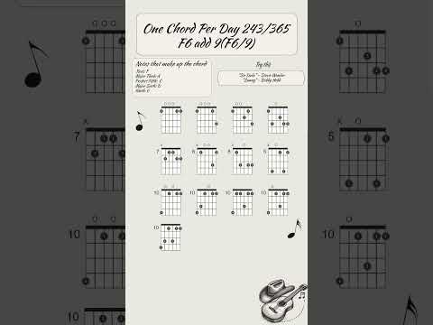 One chord per day 243/365: F6/9 (F6 add 9) #guitar #guitarlesson #guitartutorial #music #jazz