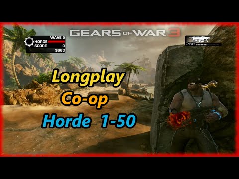 Gears of War 3 - Longplay Horde 1-50 Co-op Full Game Walkthrough (No Commentary)