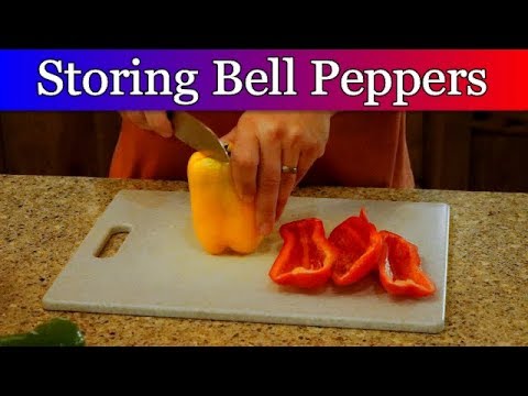 Storing bell peppers to use all year.