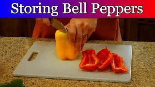 Storing bell peppers to use all year.