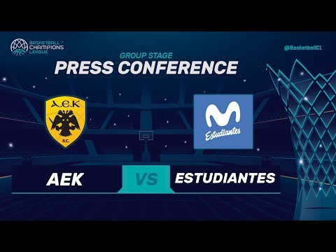 AEK v Movistar Estudiantes - Press Conference - Basketball Champions League 2018