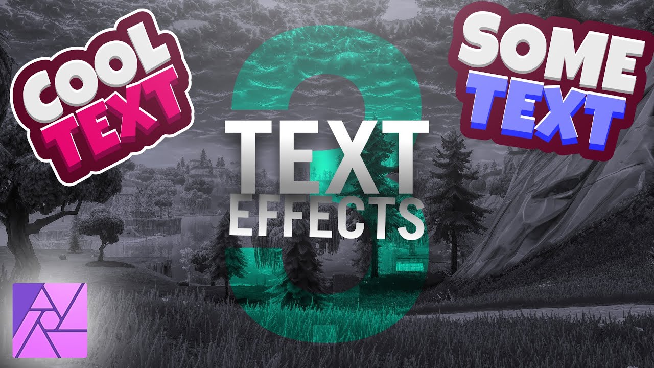 3 Easy Text Effects for YouTube Thumbnails - Affinity Photo Tutorial