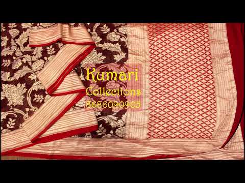 Chocolate brown Banarasi georgette silk sarees