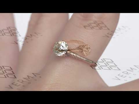 Circa 1900s 14K Yellow Gold Edwardian 1.00ct GIA Certified Center Diamond Engagement Ring