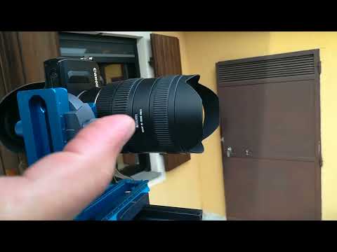 Attrezzatura per foto panoramiche a 360° con punto nodale.