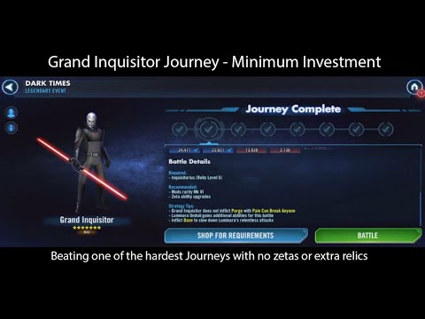 Grand Inquisitor Journey Guide - Minimum investment