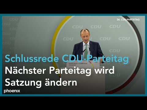 CDU-Parteitag: Schlussrede von Friedrich Merz