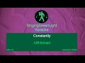 Cliff Richard - Constantly - Karaoke Version