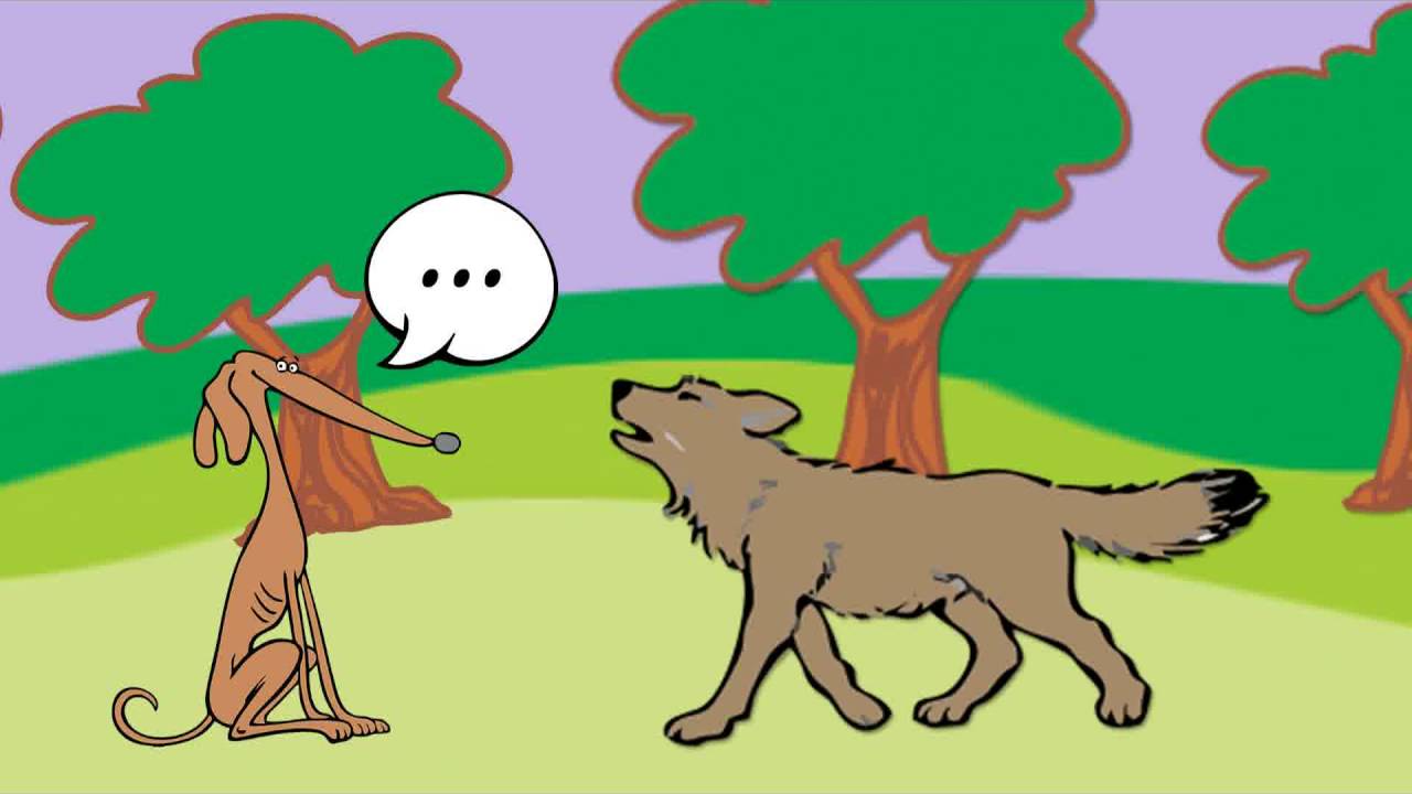 Cuento El Lobo y el Perro Flaco de Félix María de Samaniego