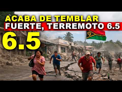 ACABA DE TEMBLAR MUY FUERTE. TERREMOTO HOY la tierra Tembló magnitud 6.5 sacude Vanuatu