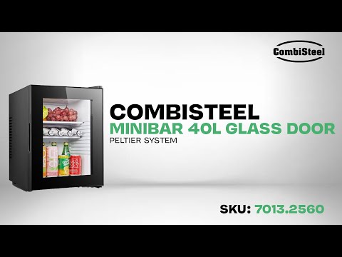 video 1, MINIBAR 40L PORTE EN VERRE PELTIER SYSTEM