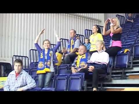 BK Ventspils fans warming up before the game