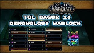 Tol Dagor +16 Demonology Warlock pov! Fortified, Bolstering, Skittish, Infested
