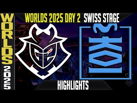 G2 vs MKOI Highlights | Worlds 2025 Day 2 Swiss Stage | G2 Esports vs Movistar KOI