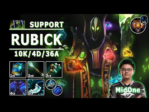 Rubick Hard Support | 7.32e | MidOne Pos 5 Rubick Play | Dota 2 Immortal Gameplay
