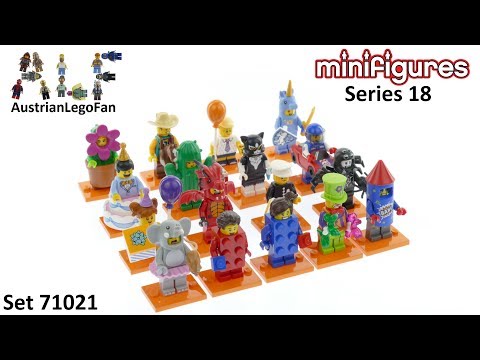 Vidéo LEGO Minifigures 71021 : Série 18 : Thème Fête - Sachet surprise