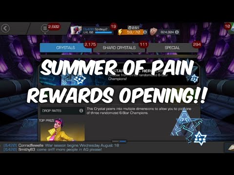 Summer Of Pain Rewards Opening!! | 6 Star Nexus Crystal | Marvel Contest Of Champions