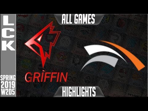 GRF vs HLE Highlights ALL GAMES | LCK Spring 2019 Week 2 Day 1 | Griffin vs Hanwha Life Esports