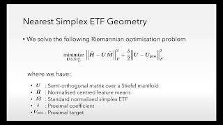 NeurIPS 2024: Guiding Neural Collapse: Optimising Towards the Nearest Simplex ETF (Markou et al.)