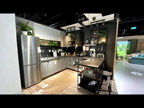 IKEA Enhet Kitchen cabinets - 2 colors, Oak and Gray.