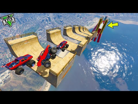 GTA 5 ONLINE 🐷 IMPOSSIBLE MEGA RAMP!!! 🐷 COME ON!!