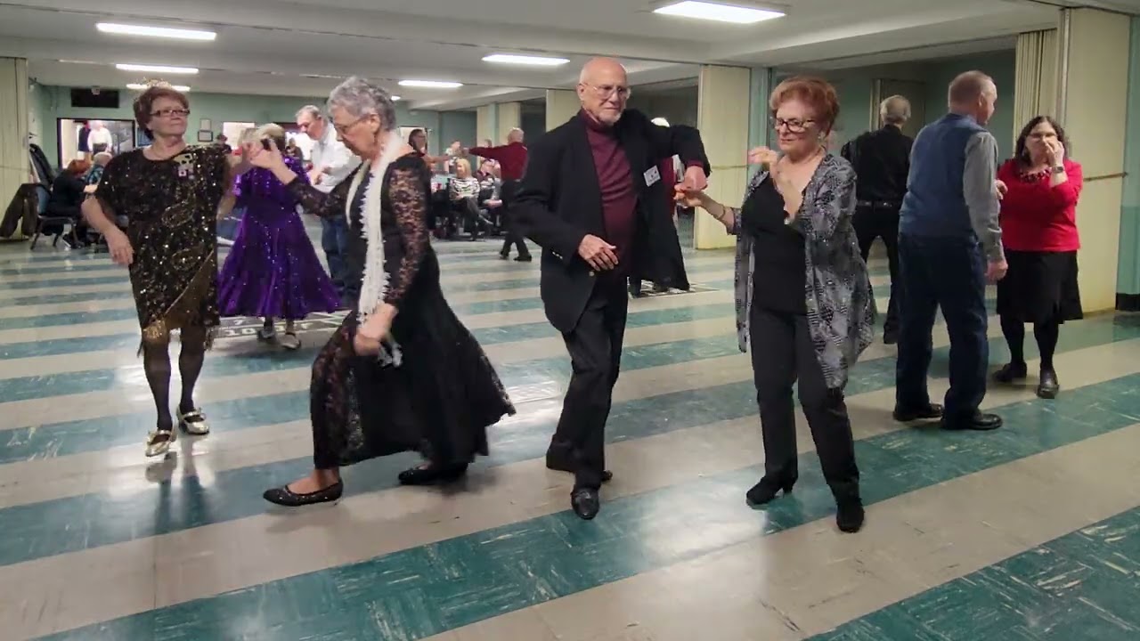 Round dancing with Bob Tevlin cueing at the Shed House 3 New Year's Eve Dance in St. Charles, MO 12/31/25.