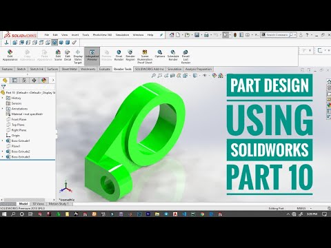 Solidworks tutorial for beginners exercise 10 in [2020]