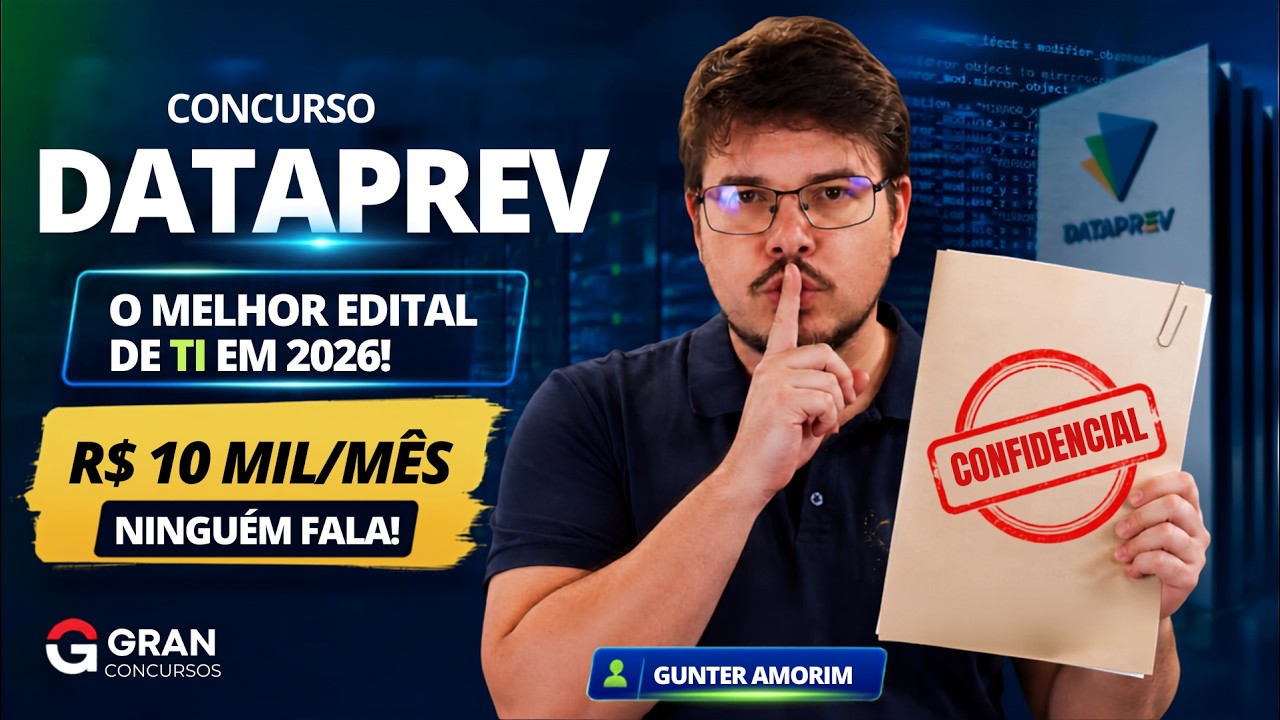 Concurso DATAPREV: O MELHOR EDITAL DE TI EM 2026 E POUCOS ESTÃO SABENDO