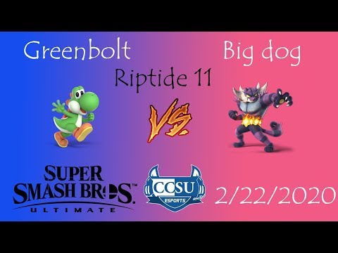 Riptide 11 CCSU Smash Ultimate - Greenbolt (Yoshi) vs Big dog (Incineroar)