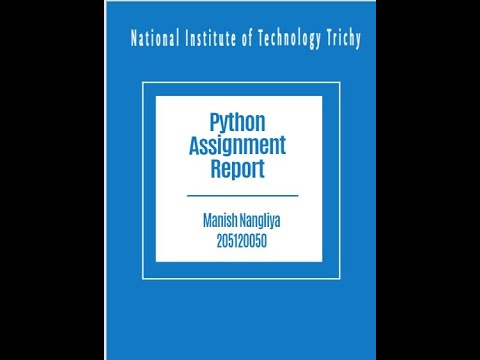 Python Assignment Problem 205120050