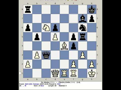 So, Wesley vs Pileckis, Emilis | World Chess U20 2007, Yerevan Armenia