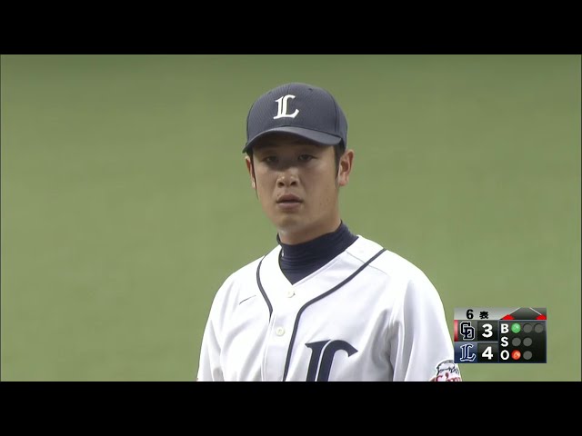 6回表 ライオンズ3番手・藤原が好救援で同点ピンチを脱出!! 2014/6/1 L-D